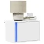 Mesita de noche de pared con luces LED blanco de , Mesitas de noche - Ref: Foro24-852089, Precio: 36,51 €, Descuento: %