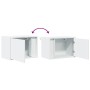 Mesita de noche de pared con luces LED blanco de , Mesitas de noche - Ref: Foro24-852089, Precio: 37,04 €, Descuento: %