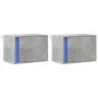 Mesitas de noche de pared con luces LED 2 uds gris hormigón by , Nightstands - Ref: Foro24-852096, Price: 59,85 €, Discount: %