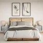 Mesitas de noche de pared con luces LED 2 uds gris hormigón by , Nightstands - Ref: Foro24-852096, Price: 59,85 €, Discount: %