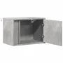 Mesitas de noche de pared con luces LED 2 uds gris hormigón by , Nightstands - Ref: Foro24-852096, Price: 59,85 €, Discount: %