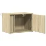Mesitas de noche de pared con luces LED 2 unidades roble Sonoma by , Nightstands - Ref: Foro24-852094, Price: 60,67 €, Discou...