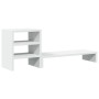 Soporte monitor organizador escritorio madera ingeniería blanco de , Bases y elevadores para ordenadores - Ref: Foro24-854733...