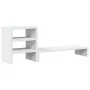 Soporte monitor organizador escritorio madera ingeniería blanco de , Bases y elevadores para ordenadores - Ref: Foro24-854733...