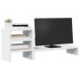 Soporte monitor organizador escritorio madera ingeniería blanco de , Bases y elevadores para ordenadores - Ref: Foro24-854733...