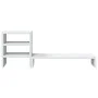Soporte monitor organizador escritorio madera ingeniería blanco de , Bases y elevadores para ordenadores - Ref: Foro24-854733...