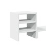 Soporte monitor organizador escritorio madera ingeniería blanco de , Bases y elevadores para ordenadores - Ref: Foro24-854733...
