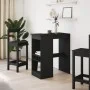 Mesa alta con estantes madera ingeniería negra 90x47,5x103,5 cm de , Mesas de cocina y de comedor - Ref: Foro24-854338, Preci...