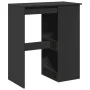 Mesa alta con estantes madera ingeniería negra 90x47,5x103,5 cm de , Mesas de cocina y de comedor - Ref: Foro24-854338, Preci...