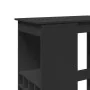 Mesa alta con estantes madera ingeniería negra 90x47,5x103,5 cm de , Mesas de cocina y de comedor - Ref: Foro24-854338, Preci...