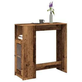 Mesa alta con estantes madera envejecida 101x40x103,5 cm de , Mesas de cocina y de comedor - Ref: Foro24-854371, Precio: 87,3...