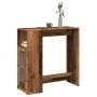 Mesa alta con estantes madera envejecida 101x40x103,5 cm de , Mesas de cocina y de comedor - Ref: Foro24-854371, Precio: 87,3...