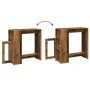 Mesa alta con estantes madera envejecida 101x40x103,5 cm de , Mesas de cocina y de comedor - Ref: Foro24-854371, Precio: 87,3...