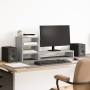 Soporte monitor con organizador escritorio madera gris Sonoma de , Bases y elevadores para ordenadores - Ref: Foro24-854738, ...