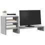 Soporte monitor con organizador escritorio madera gris Sonoma de , Bases y elevadores para ordenadores - Ref: Foro24-854738, ...