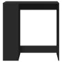 Mesa alta con estantes madera ingeniería negra 101x40x103,5 cm de , Mesas de cocina y de comedor - Ref: Foro24-854365, Precio...