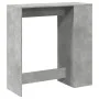 Mesa alta bar con estantes madera gris hormigón 101x40x103,5 cm de , Mesas de cocina y de comedor - Ref: Foro24-854367, Preci...
