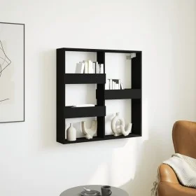 Armario de pared madera de ingeniería negro 80x15x80 cm de , Estantes y estanterías - Ref: Foro24-854545, Precio: 27,66 €, De...
