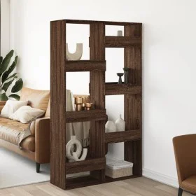 Separador de ambientes madera marrón roble 100x33x175 cm de , Librerías y estanterías - Ref: Foro24-3309579, Precio: 107,31 €...