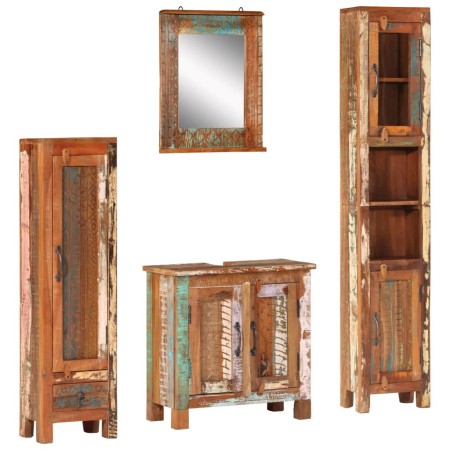 Conjunto de muebles de baño 4 piezas madera maciza reciclada de , Muebles de baño - Ref: Foro24-352785, Precio: 821,42 €, Des...