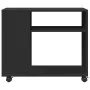 Mesa auxiliar con ruedas madera de ingeniería negra 70x35x60 cm by , Side tables - Ref: Foro24-853147, Price: 48,11 €, Discou...