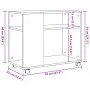 Mesa auxiliar con ruedas madera de ingeniería negra 70x35x60 cm by , Side tables - Ref: Foro24-853147, Price: 48,11 €, Discou...