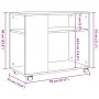 Mesa auxiliar rodante madera ingeniería envejecido 70x35x60 cm de , Mesas auxiliares - Ref: Foro24-853153, Precio: 50,22 €, D...