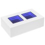 Mesa de centro con LED Infinity blanca 116x69x40 cm de , Mesas de centro - Ref: Foro24-3284056, Precio: 174,22 €, Descuento: %