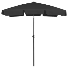 Sombrilla de playa negra 180x120 cm de vidaXL, Sombrillas - Ref: Foro24-314725, Precio: 39,88 €, Descuento: %