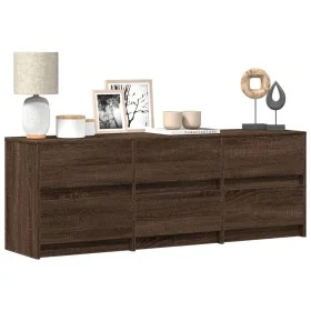 Mueble de TV LED madera ingeniería marrón roble 140x34x50 cm de , Muebles TV - Ref: Foro24-3307925, Precio: 121,65 €, Descuen...