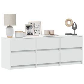 Mueble de TV con LED madera de ingeniería blanco 140x34x50 cm de , Muebles TV - Ref: Foro24-3307919, Precio: 150,31 €, Descue...