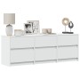 Mueble de TV con LED madera de ingeniería blanco 140x34x50 cm de , Muebles TV - Ref: Foro24-3307919, Precio: 150,31 €, Descue...
