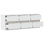 Mueble de TV con LED madera de ingeniería blanco 140x34x50 cm de , Muebles TV - Ref: Foro24-3307919, Precio: 150,31 €, Descue...