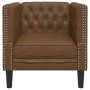 Sillón de piel de ante sintético marrón de , Sofás - Ref: Foro24-372682, Precio: 177,66 €, Descuento: %