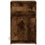 Mesita de noche con luces LED madera ingeniería roble ahumado de , Mesitas de noche - Ref: Foro24-852006, Precio: 48,91 €, De...
