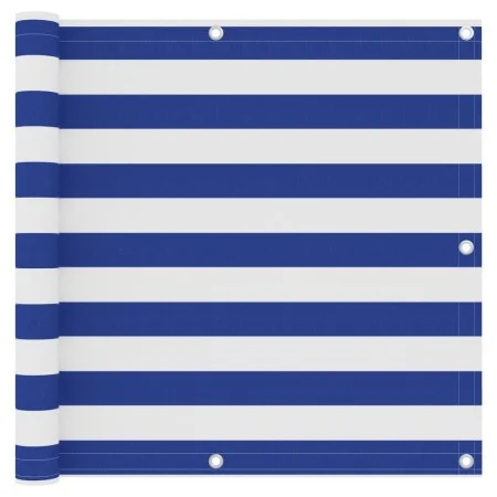 Toldo para balcón tela oxford blanco y azul 90x400 cm de vidaXL, Sombrillas - Ref: Foro24-134917, Precio: 21,01 €, Descuento: %