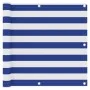 Toldo para balcón tela oxford blanco y azul 90x400 cm de vidaXL, Sombrillas - Ref: Foro24-134917, Precio: 21,01 €, Descuento: %