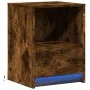 Mesita de noche con luces LED madera ingeniería roble ahumado von , Nachttische - Ref: Foro24-852027, Preis: 41,27 €, Rabatt: %