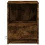Mesita de noche con luces LED madera ingeniería roble ahumado von , Nachttische - Ref: Foro24-852027, Preis: 41,27 €, Rabatt: %