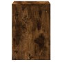 Mesita de noche con luces LED madera ingeniería roble ahumado de , Mesitas de noche - Ref: Foro24-852027, Precio: 41,79 €, De...
