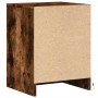 Mesita de noche con luces LED madera ingeniería roble ahumado de , Mesitas de noche - Ref: Foro24-852027, Precio: 41,79 €, De...