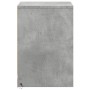 Mesita de noche con luces LED madera ingeniería gris hormigón de , Mesitas de noche - Ref: Foro24-852025, Precio: 40,22 €, De...