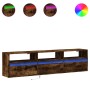 Mueble de TV de pared con LED roble ahumado 180x31x45 cm de , Muebles TV - Ref: Foro24-3307944, Precio: 154,09 €, Descuento: %