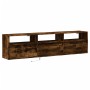 Mueble de TV de pared con LED roble ahumado 180x31x45 cm de , Muebles TV - Ref: Foro24-3307944, Precio: 154,09 €, Descuento: %