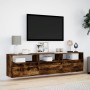 Mueble de TV de pared con LED roble ahumado 180x31x45 cm de , Muebles TV - Ref: Foro24-3307944, Precio: 154,09 €, Descuento: %