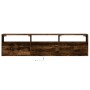 Mueble de TV de pared con LED roble ahumado 180x31x45 cm de , Muebles TV - Ref: Foro24-3307944, Precio: 154,09 €, Descuento: %