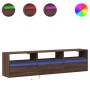 Mueble de TV de pared con LED marrón roble 180x31x45 cm de , Muebles TV - Ref: Foro24-3307946, Precio: 128,91 €, Descuento: %