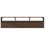 Mueble de TV de pared con LED marrón roble 180x31x45 cm de , Muebles TV - Ref: Foro24-3307946, Precio: 128,91 €, Descuento: %