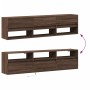 Mueble de TV de pared con LED marrón roble 180x31x45 cm de , Muebles TV - Ref: Foro24-3307946, Precio: 128,91 €, Descuento: %