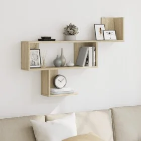 Estante de pared madera ingeniería roble Sonoma 100x15x70 cm de , Estantes y estanterías - Ref: Foro24-853193, Precio: 39,48 ...